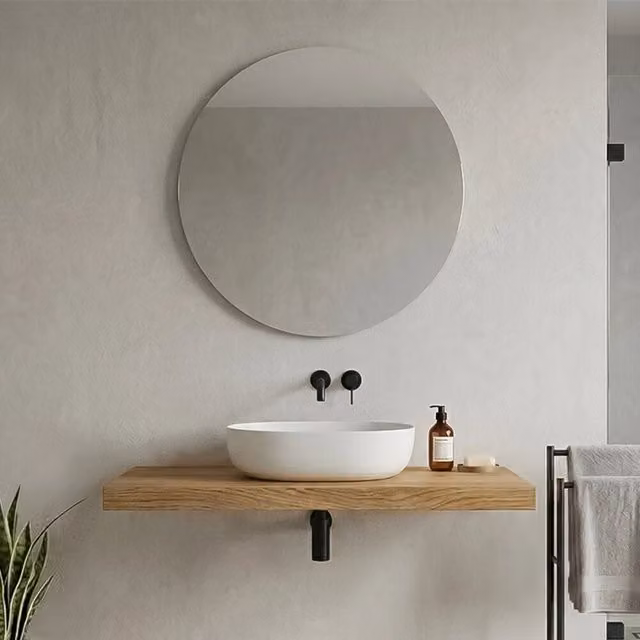 Mensolone da bagno Levia in legno effetto rovere naturale marrone L: 120 cm