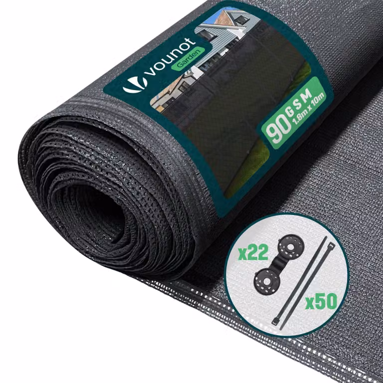 VOUNOT® Schermatura per recinzione 1,8×10 m, rete frangivista per recinzione in HDPE da 90 g/m², antracite