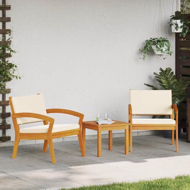 Maison Exclusive - Set di 2 sedie da giardino in legno massello di acacia, finitura naturale a olio