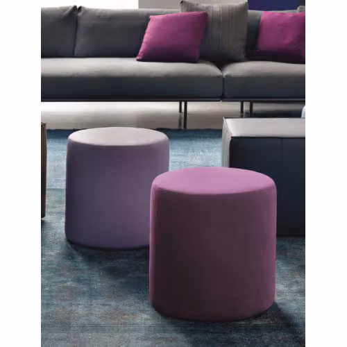 Pouf Badu imbottito di forma cilindrica Bontempi Casa