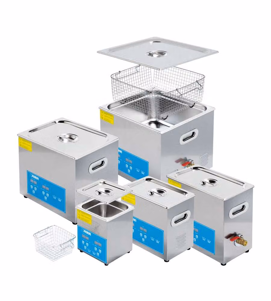 FERVI Lavapezzi Ultrasuoni 2L in Acciaio Inox con Display LCD