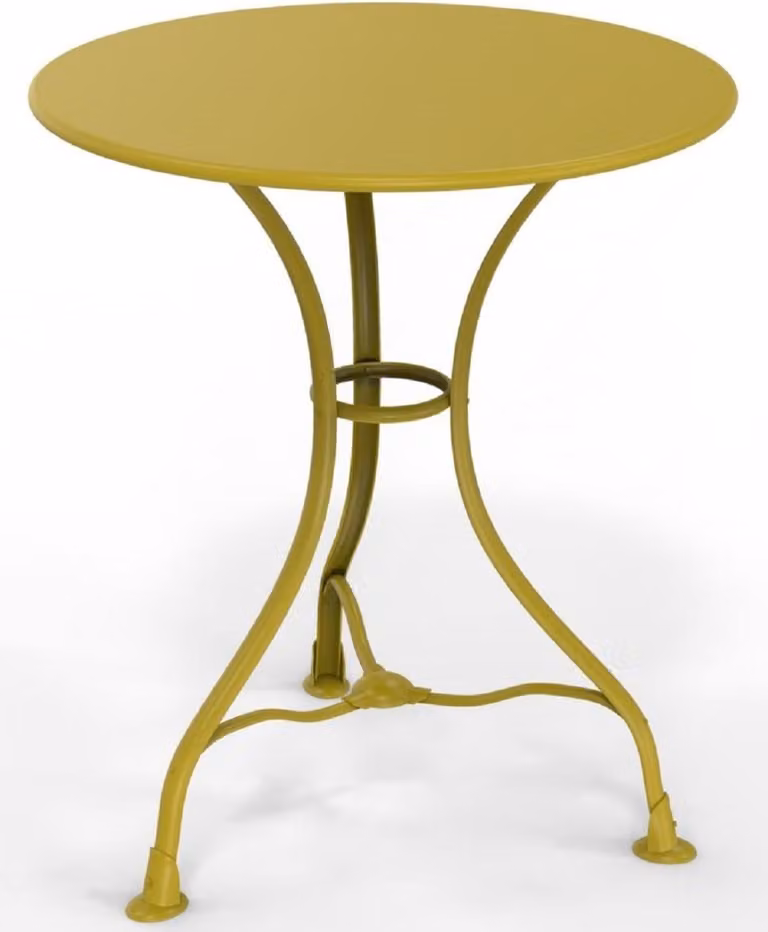 Casa Padrino Tavolo da giardino liberty Ø 60 x H. 70 cm - Vari colori - Tavolo rotondo in ferro battuto per giardino e patio - Mobili da giardino e patio in ferro battuto liberty