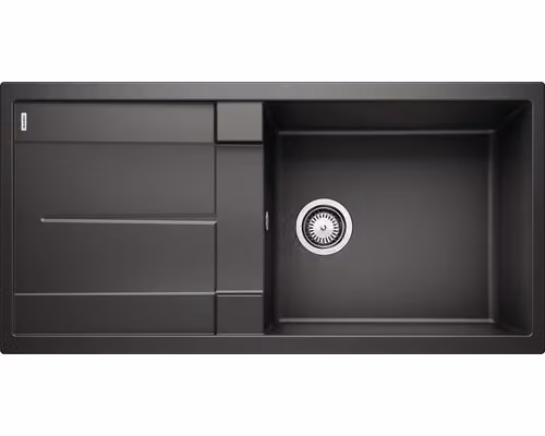 Lavello in granito Blanco Metra, colore nero, dimensioni 50 x 100 cm, codice prodotto 525930
