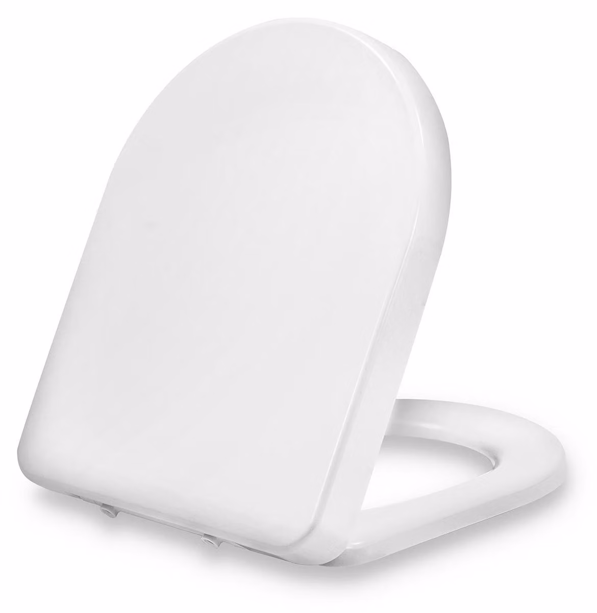 Dombach® Copriwater Premium con chiusura ammortizzata Rimovibile (bianco) Sedile WC con chiusura ammortizzata, coperchio WC con chiusura ammortizzata, sedile WC, sedile del water, coperchio WC, sedile WC, sedile WC, forma a D