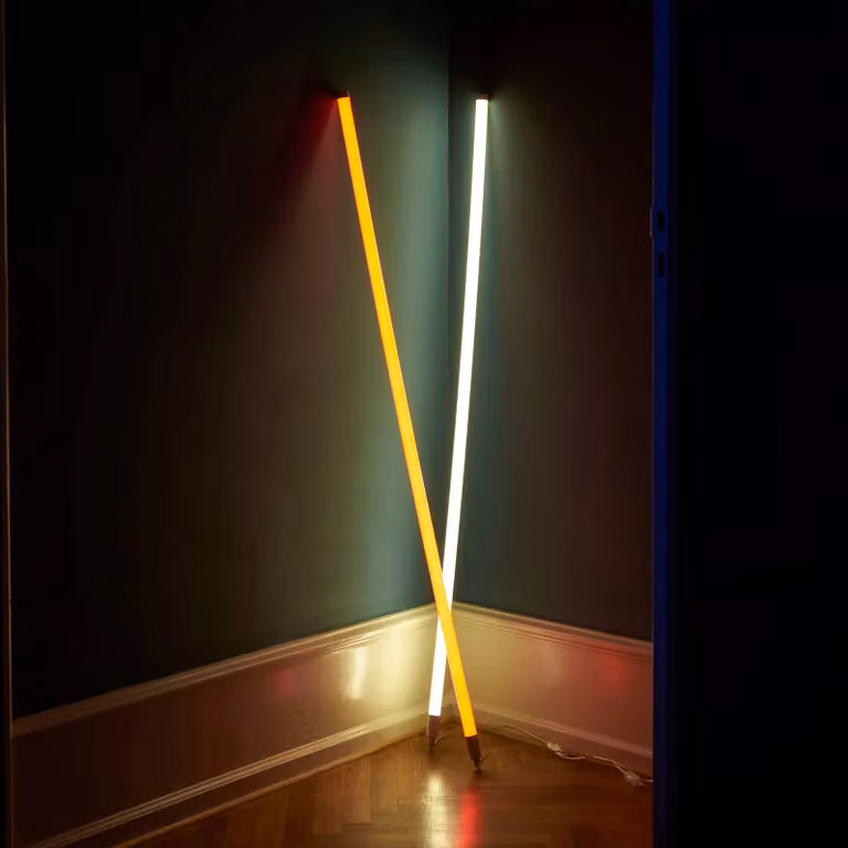 HAY Lampadina tubolare LED Neon Tube, giallo, PVC, lunghezza 1,5 m, connettore Tube, Giallo / Arancione, Camera da letto, Plastica, Moderno