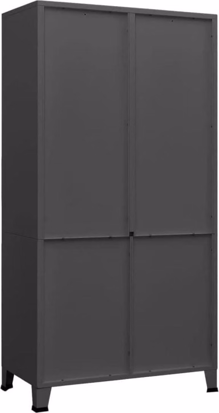 vidaXL Armadio industriale in metallo antracite 90x50x180cm