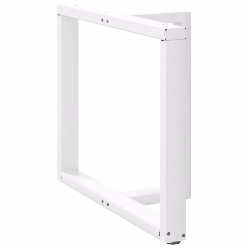 Coppia di gambe per tavolo da pranzo a forma di T vidaXL in metallo bianco L: 100 cm, P: 35 cm, H: 72-73 cm
