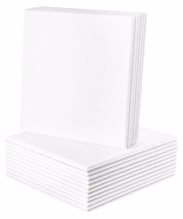 Pannello acustico, riduzione del rumore, design autoadesivo, BIANCO, 0,9 cm
