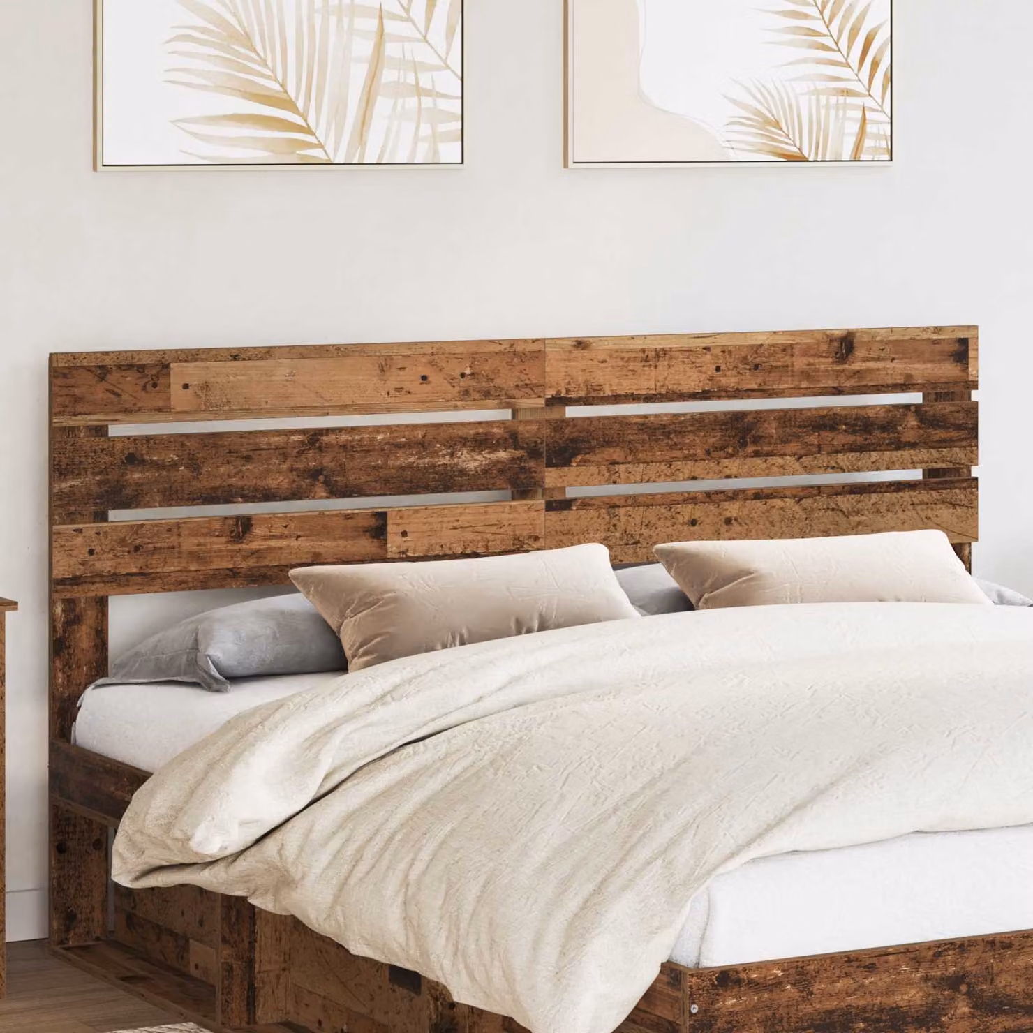 Testiera per letto moderna vidaXL in legno ingegnerizzato color marrone