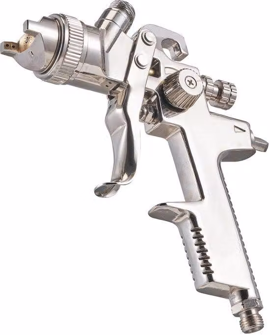 Pistola a getto d'aria per verniciatura, pistola a gravità, con 3 ugelli (1,3/1,4/1,7 mm), serbatoio da 600 ml, regolatore d'aria, ideale per verniciature di mobili, auto e progetti fai-da-te