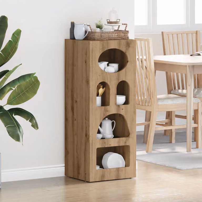 Credenza artigianale vidaXL ELST in rovere marrone, L/P/H: 40 x 35 x 100,5 cm