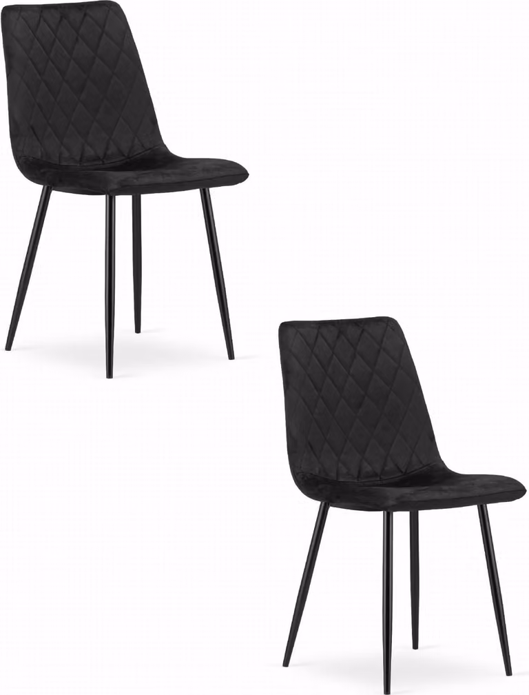 Sedia TURIN - velluto nero x 2