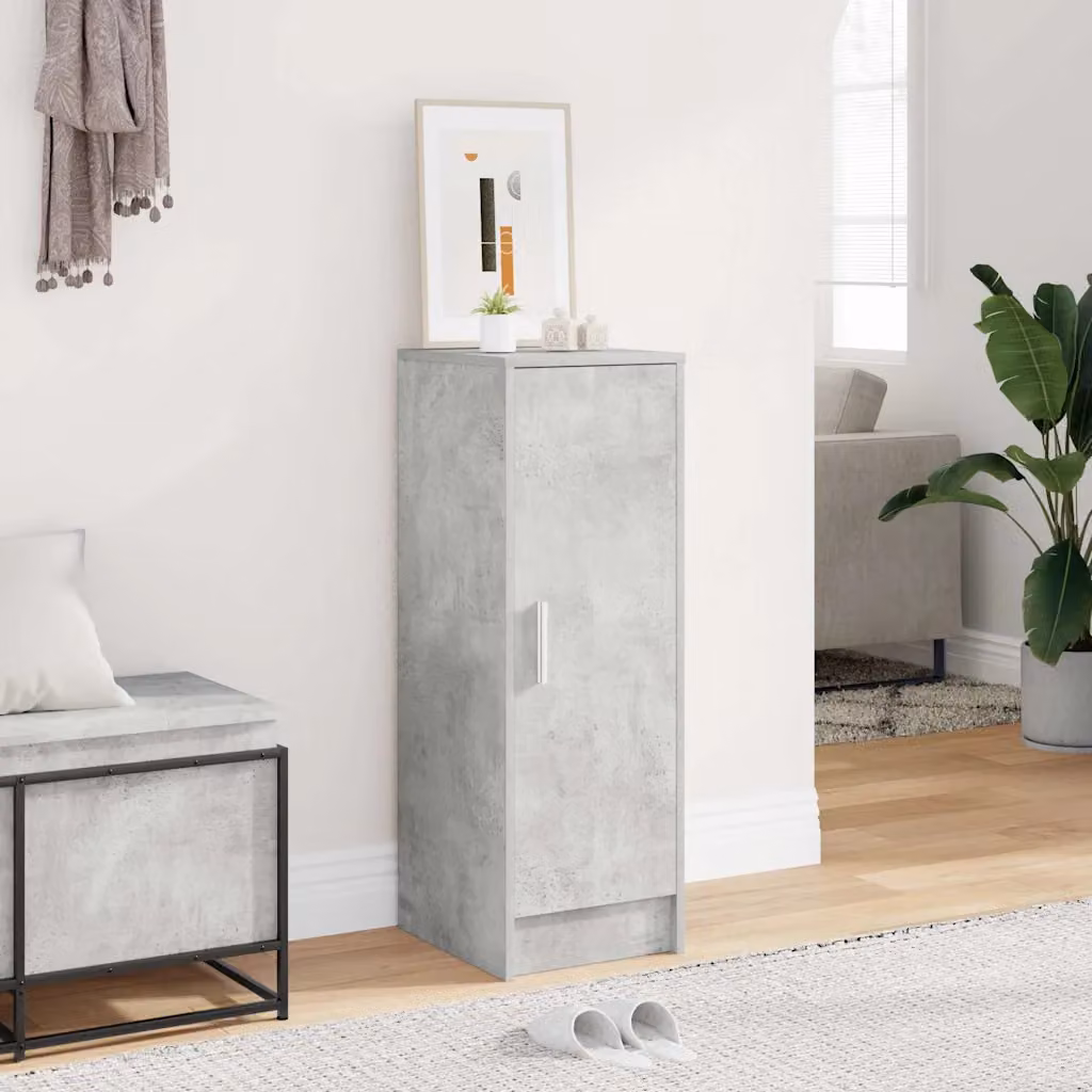 Armadio porta scarpe vidaXL moderno in MDF Grigio con ripiani interni L/P/H: 32 x 35 x 92 cm