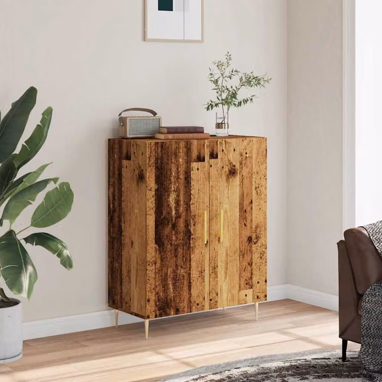 Credenza in stile classico vidaXL in legno e metallo marrone L: 69,5 cm, P: 34 cm, H: 90 cm