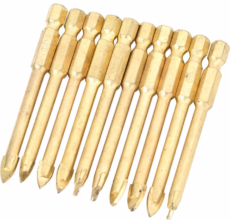10pcs 8mm Carbide Hex Shank Triangle Spear Head Drill Bits per Vetroceramica piastrelle vetro legno