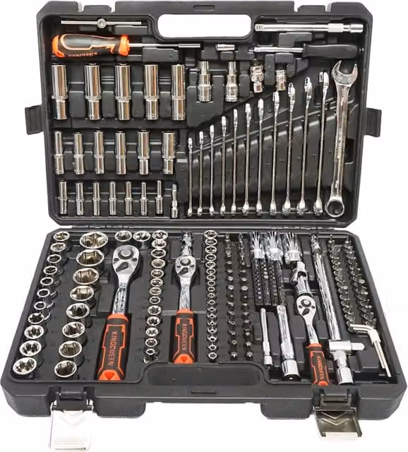 Set di chiavi professionali Breckner da 219 pezzi multicolore in plastica