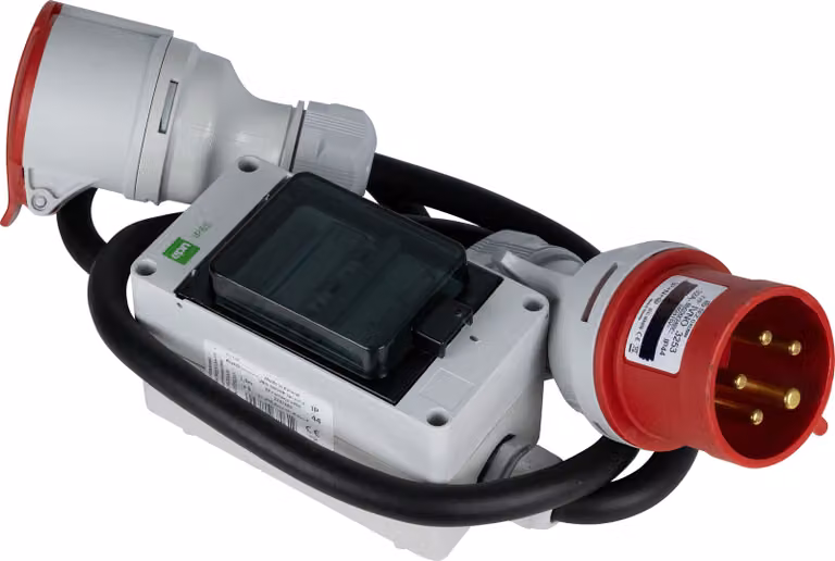 Adattatore CEE per corrente forte da 32 A a 16 A, 5 m, con invertitore di fase 241205/S