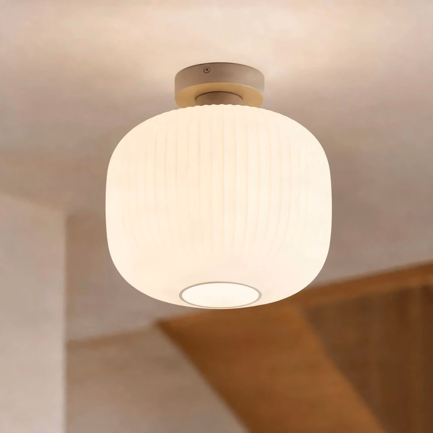 Plafoniera soffitto Evey NOLA, dimmerabile, Bianco / Opale, Soggiorno / Sala da pranzo, Vetro, Scandinavo, Plafoniera