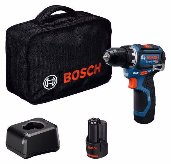 BOSCH PROFESSIONAL Avvitatore a batteria GSR 12V-32 + 2 batterie GBA 2,0 Ah - Caricabatterie GAL 12V-20 + borsa