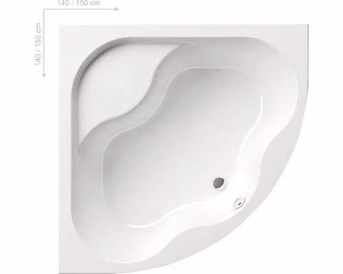 Vasca da bagno angolare RAVAK Gentiana 140x140 cm CF01000000