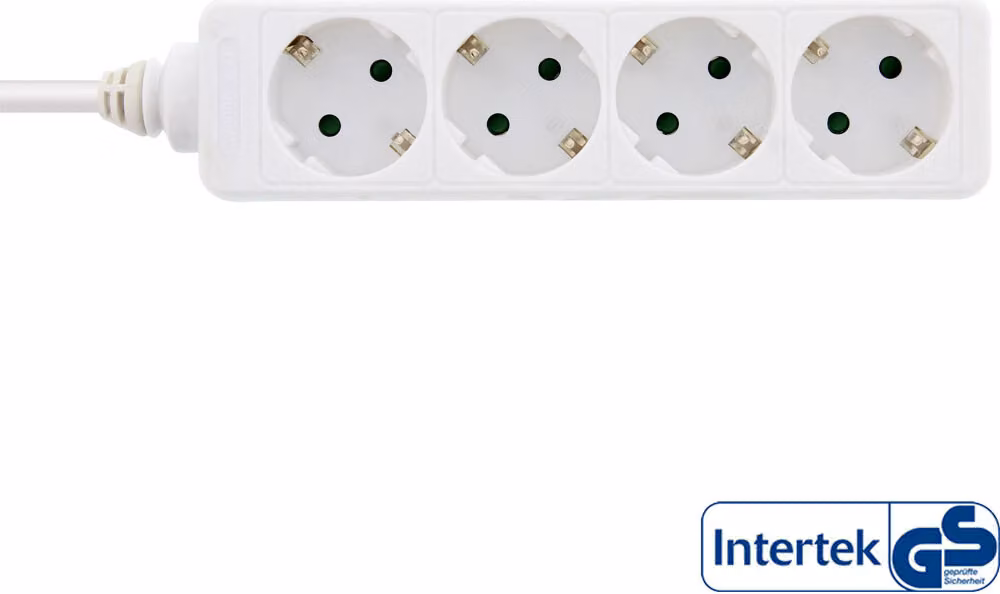 InLine® 16441F Striscia di prese, contatto di terra a 4 vie 1,5 m, bianco
