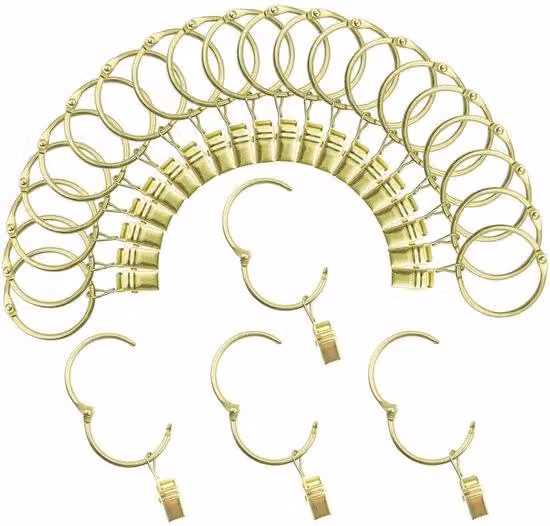 Ganci metallici inossidabili, diametro interno 3 pollici, 24 pezzi