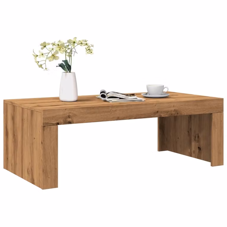vidaXL Tavolino da salotto moderno in legno marrone L: 102 cm, P: 50 cm, H: 35 cm