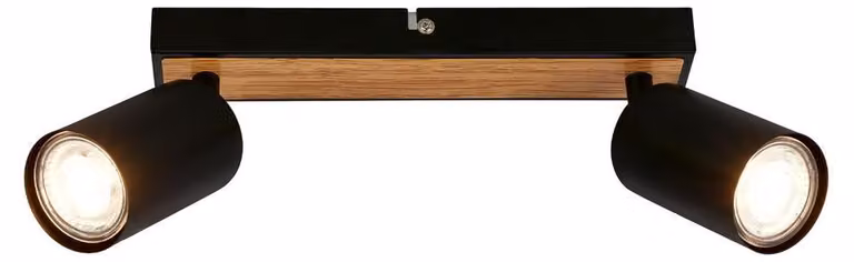 Faretti da soffitto Lampada da soffitto Lampada da soffitto per camera da letto orientabile a 2 luci in legno