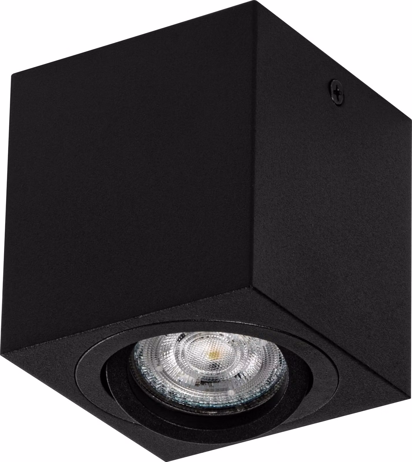 OSRAM Spot Surface Faretto da soffitto quadrato, nero, con base GU10, può essere dotato di lampada semplice o intelligente, angolo di emissione flessibile, classe di protezione IP20, alloggiamento di alta qualità