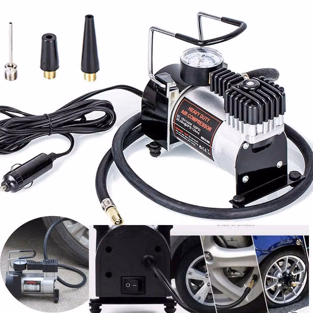 Compressore d'aria portatile da 12V, 168W, 100 PSI, con una portata di 27 litri al minuto