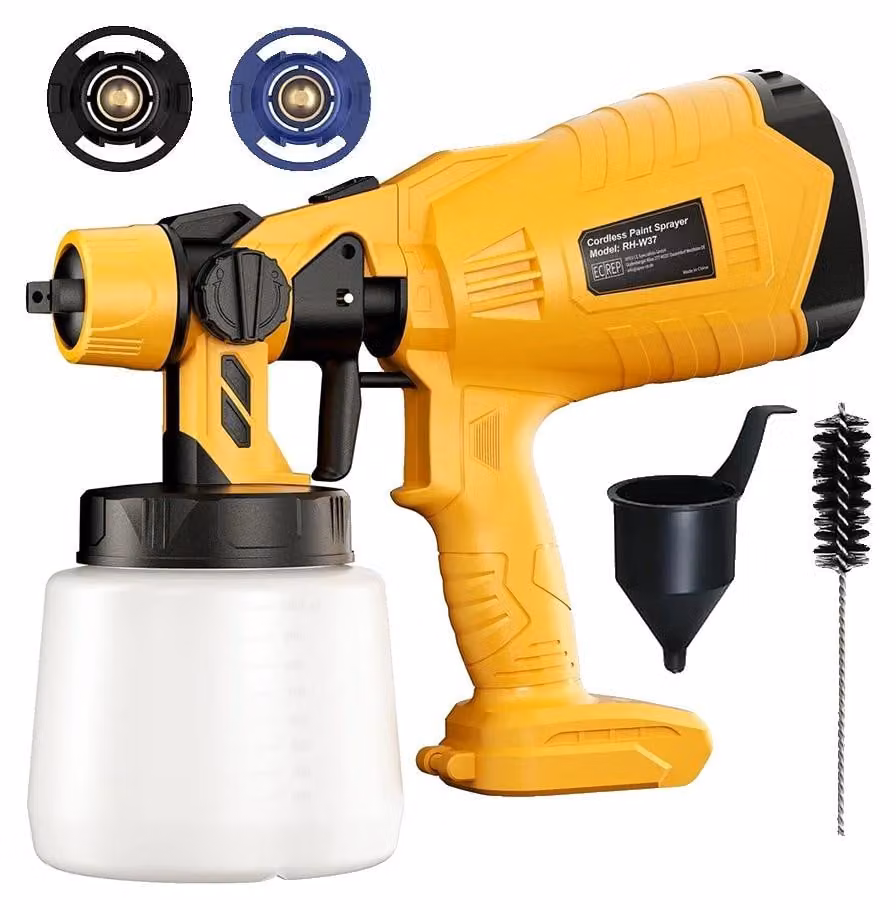 Pistola a spruzzo elettrica, design senza fili, quantità di vernice regolabile, per Dewalt