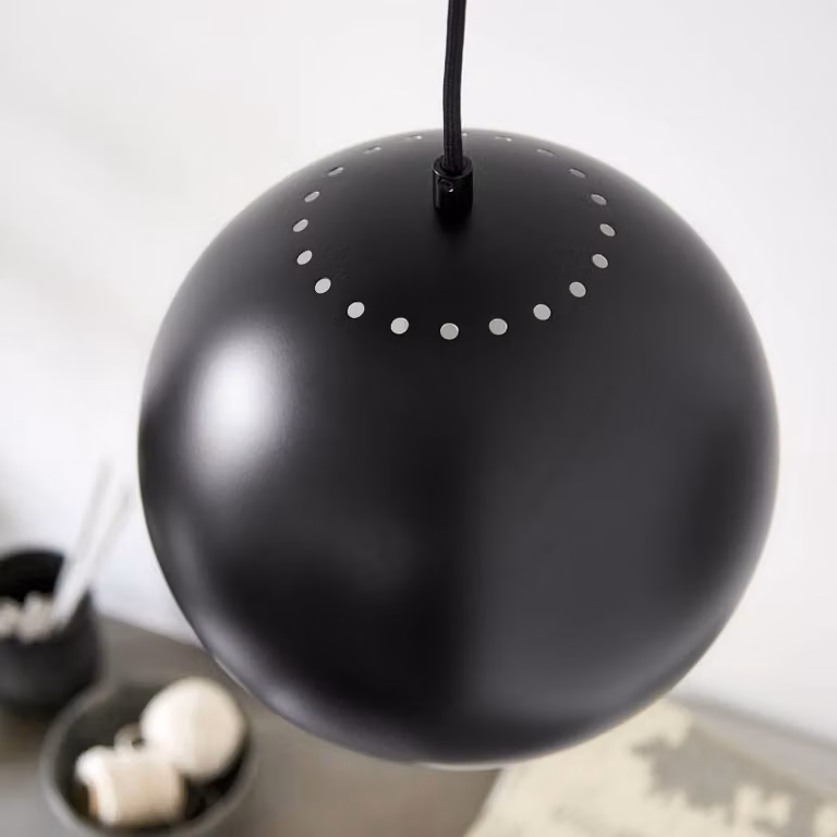 FRANDSEN Lampada a sospensione Ball, dimmerabile, Nero, Soggiorno / Sala da pranzo, Metallo, Design, Lampada a sospensione