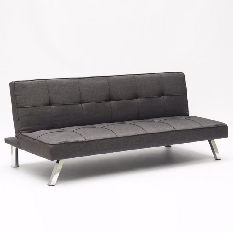 Divano letto di design Gemma, divano moderno a 2 posti con funzione letto - Grigio scuro