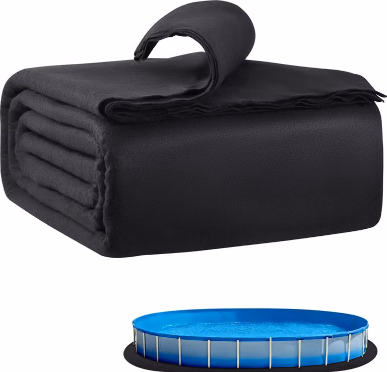 Sottotappeto per piscine 5,5x10 m, adatto per piscine fuori terra, tappetino robusto e spesso, protegge dai danni, in materiale geotessile resistente, prolunga la durata del liner della piscina, affidabile telo di protezione del pavimento
