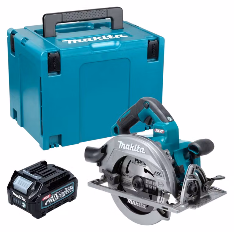 Sega circolare a batteria Makita HS 003 GD101 40 V max. 190 mm Brushless + 1x batteria da 2,5 Ah + Makpac - senza caricabatterie