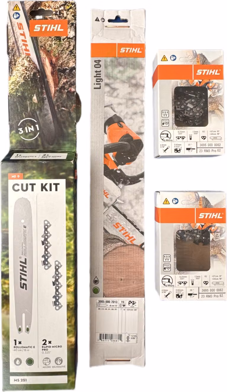Kit Di Taglio Stihl 9 Ms251 30050009908, 30050007013 + 36950000062