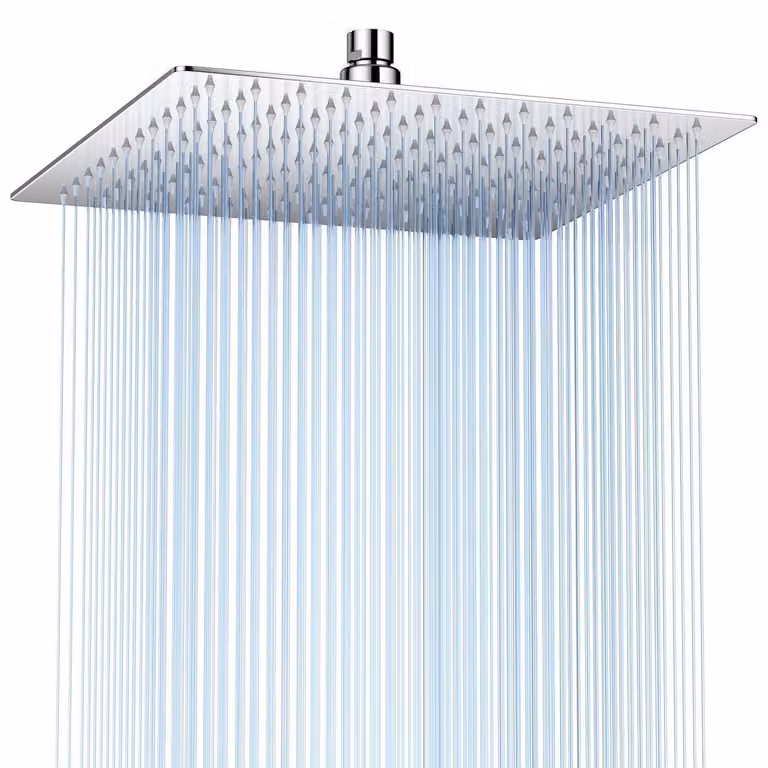 Regendusche a soffitto, diametro 40,5 cm, acciaio inossidabile, alta pressione, ultrasottile, girevole a 360°, soffione per doccia