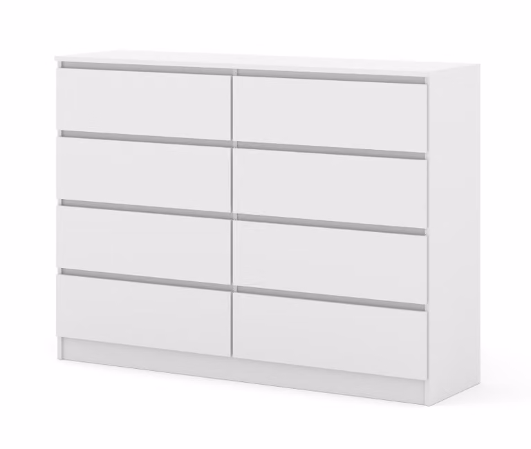 Cassettiera MAJA S8 140 cm Bianco Opaco Credenza Alta