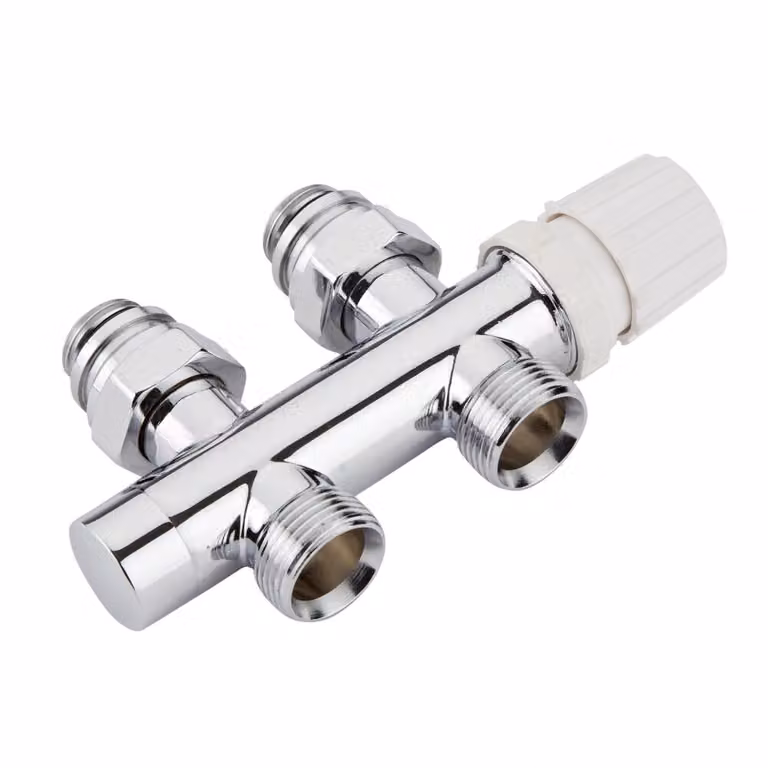 Valvole Diritte per Radiatori e Scaldasalviette 3/4” con Testa Termostatica Cromata e Selezione di Adattatori – Multiblock H