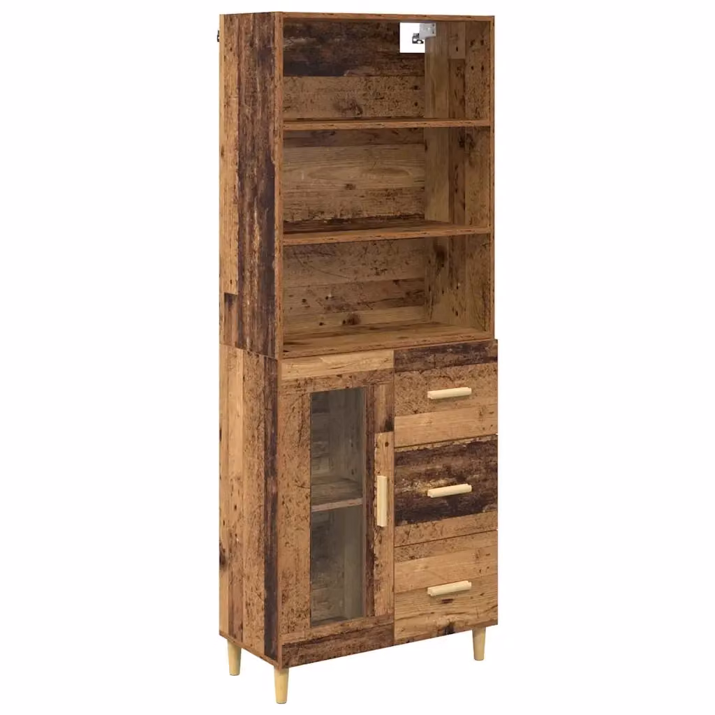Credenza moderna vidaXL in legno ingegnerizzato marrone per soggiorno o sala da pranzo L/P/H: 69,5 x 34 x 180 cm – 2