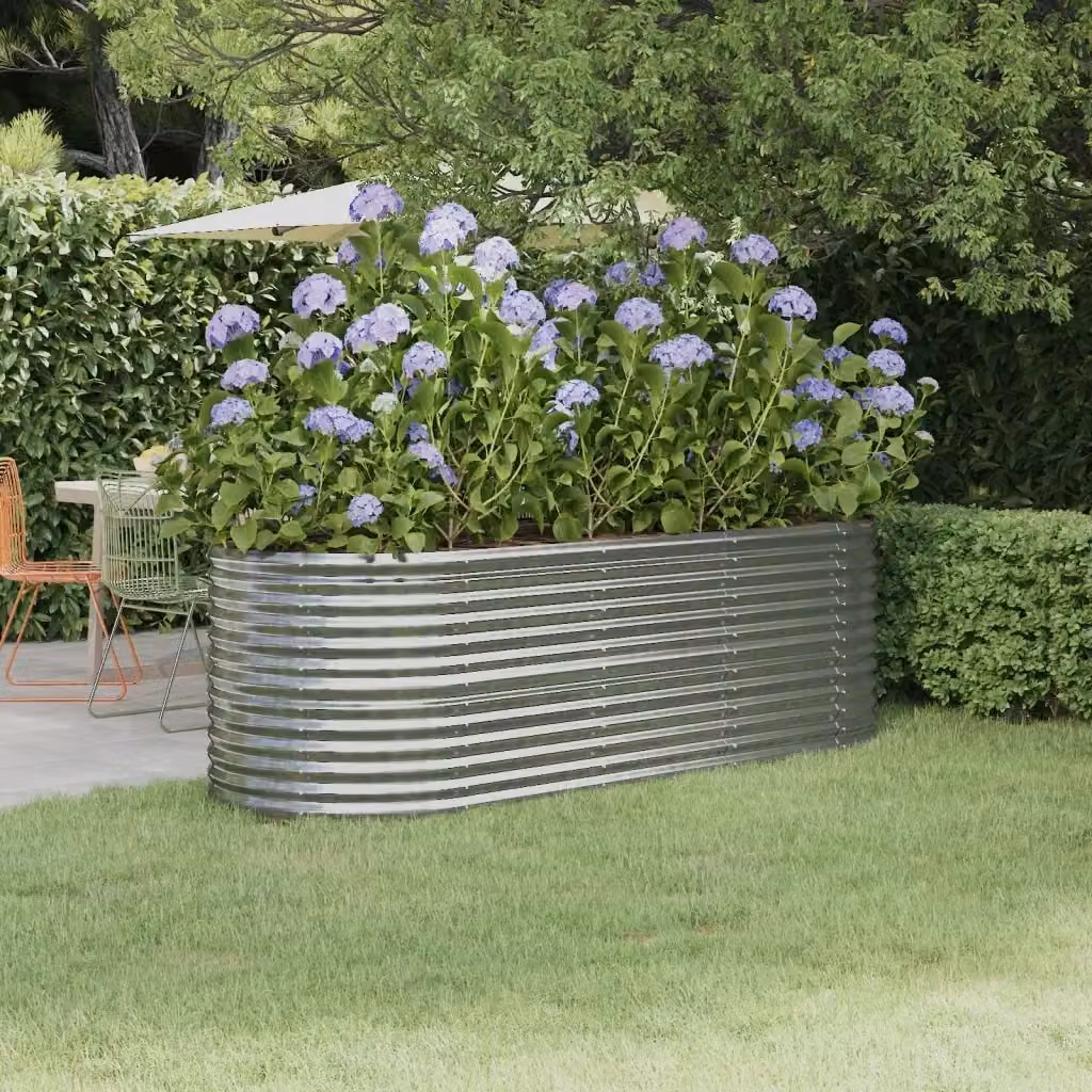 Letto da giardino rialzato DESIGN IN in acciaio zincato argento L: 224 cm, P: 80 cm, H: 68 cm – 2