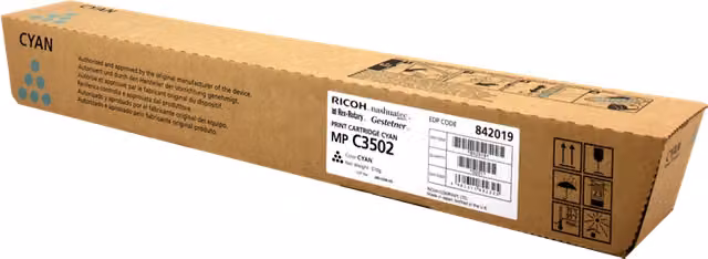 ORIGINAL Ricoh toner ciano 842019 MP C3502C ~18000 Seiten MPC 3502c