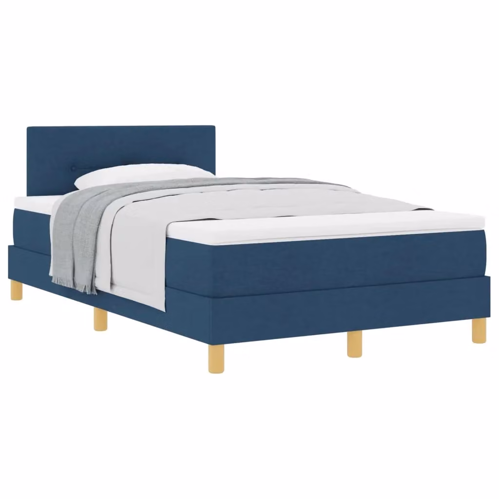 Letto ibrido con testiera e cuscino vidaXL in tessuto blu L 120 x P 200 cm – 2