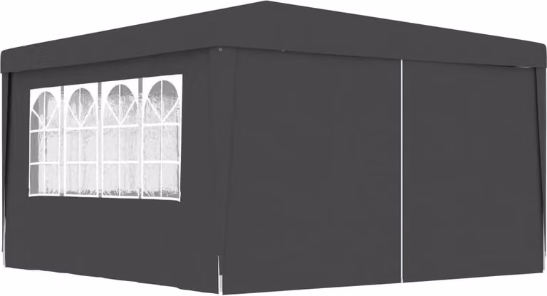 Gazebo Professionale con Pareti 4x4 m Antracite 90 g/m²