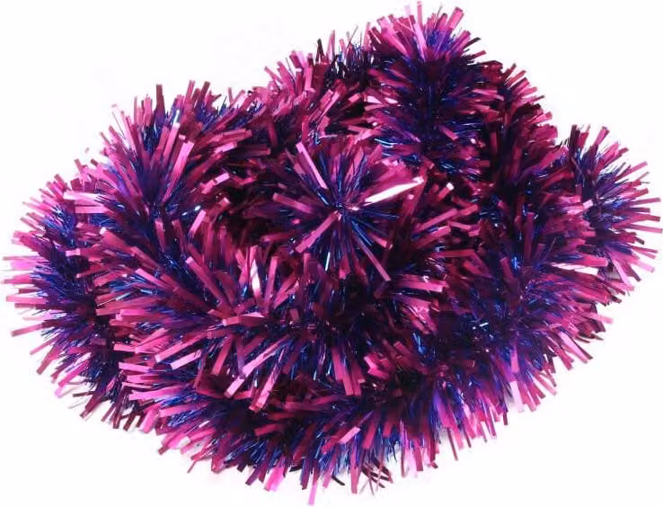 Catena per albero di Natale metallizzata blu navy e rosa fi 10 cm, 300 cm - GOLIAT, Prodotto polacco