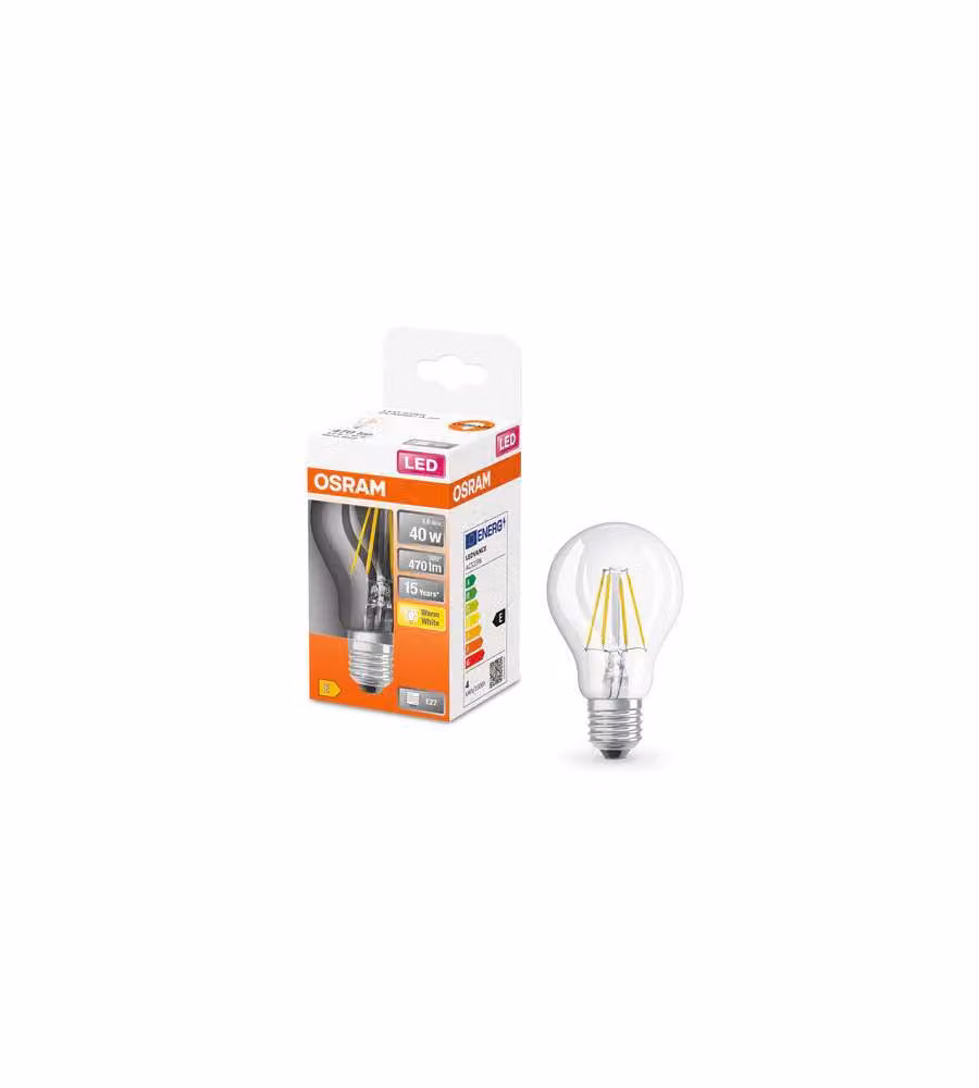 Lampadina LED Osram Star Classic A40 Filamento Luce Calda E27