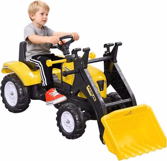 Escavatore a Pedali Giallo ¨C Xylo ¨C per Bambini 3+ Anni con Ruspa