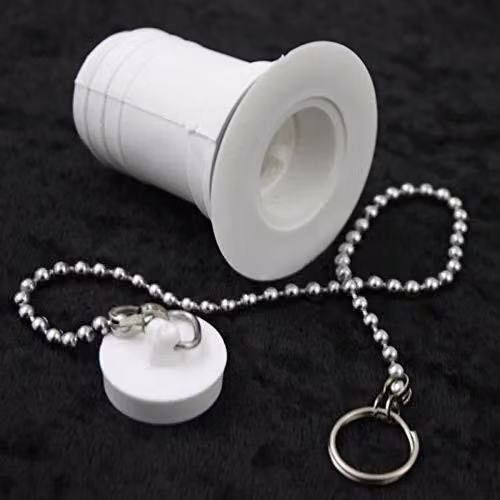 Kit di accessori per lavabo - Rettangolare - 32 mm - Bianco