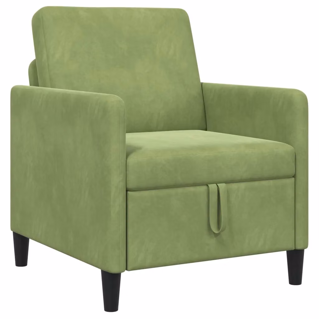 Divano moderno con contenitore vidaXL verde chiaro L: 72 cm, P: 78 cm, H: 87 cm – 2