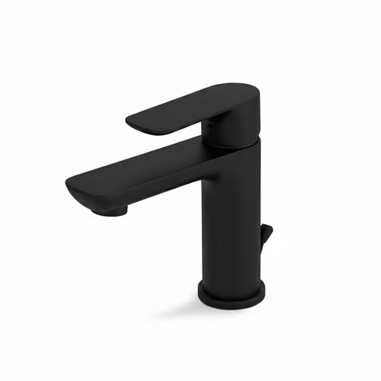Miscelatore lavabo con scarico Vema SLATE V14010 - Nero Opaco